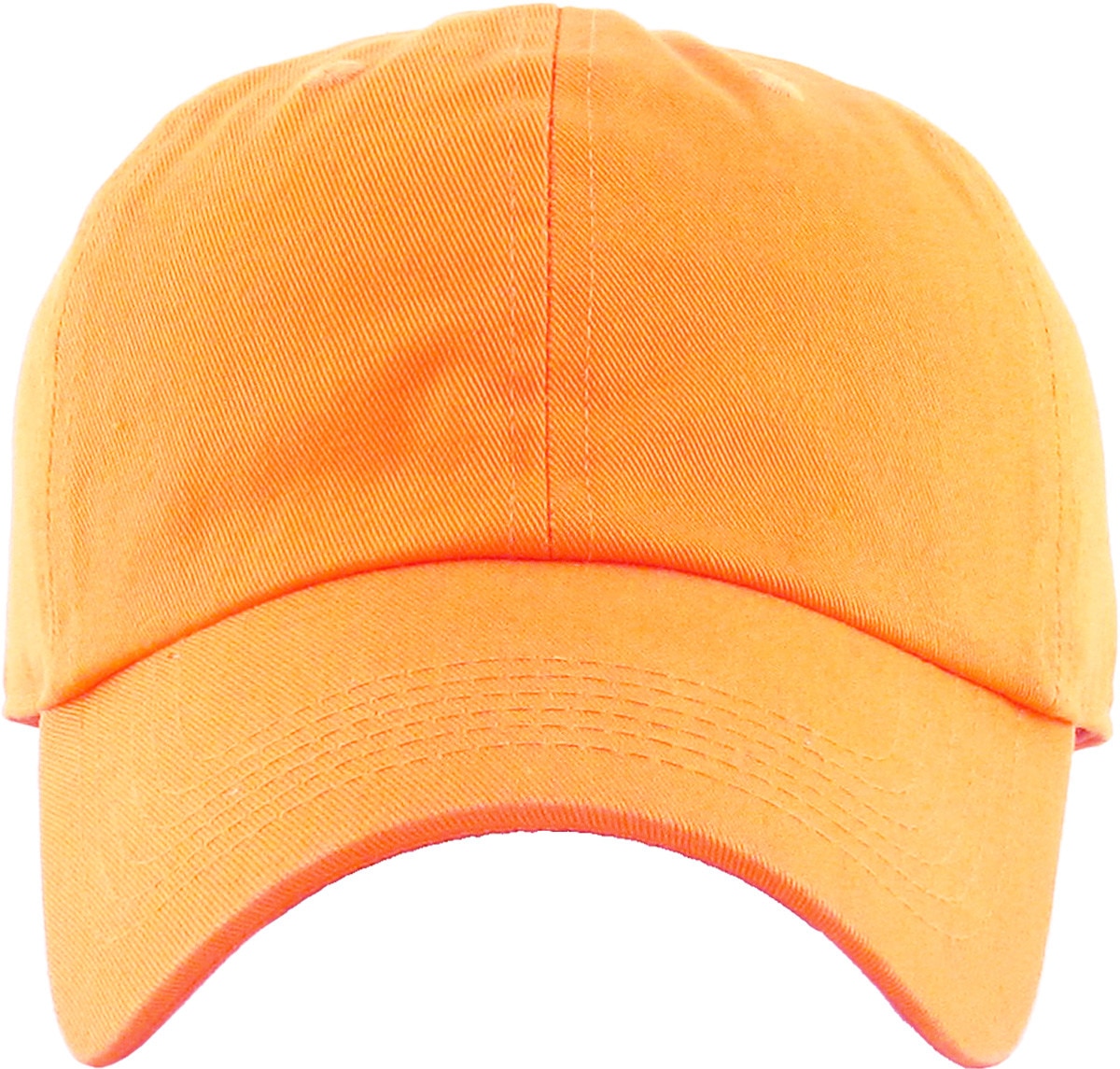 Pastel Orange Low Profile Baseball Caps Front View